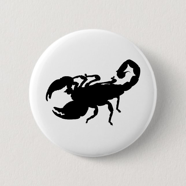 Scorpion 6 Cm Round Badge (Front)