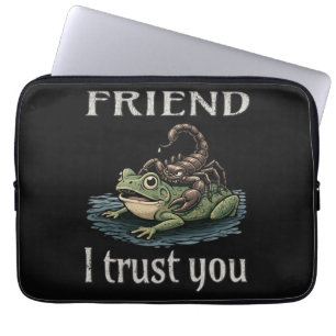 Scorpion and Frog - Friend, I Trust You Laptop Sleeve
