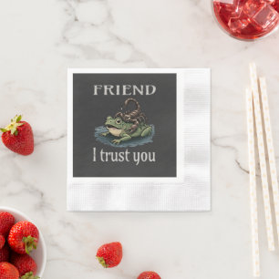 Scorpion and Frog - Friend, I Trust You Napkin