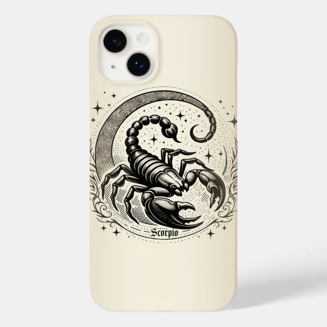Scorpion Crescent Moon Astrology Zodiac Scorpio Case-Mate iPhone Case (Back)
