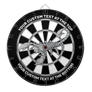 Scorpion Icon Dartboard with Custom Text
