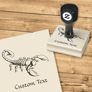 Scorpion Icon Rubber Stamp