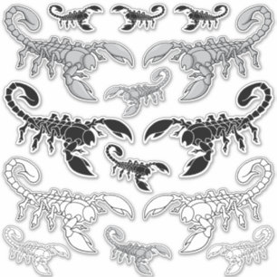 Scorpion Icon Sticker Set