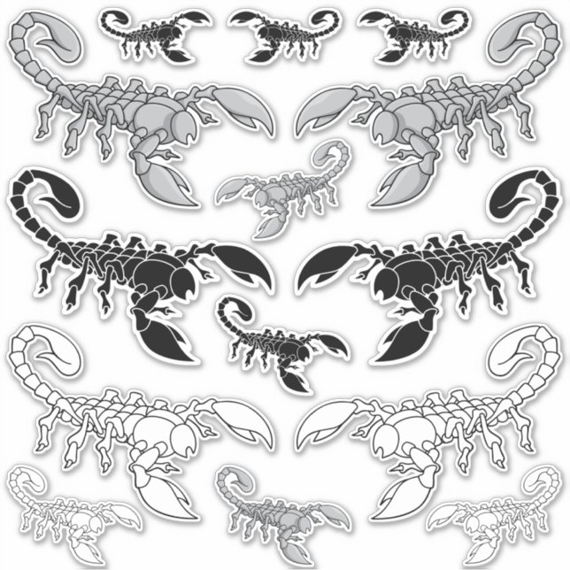 Scorpion Icon Sticker Set (Front)