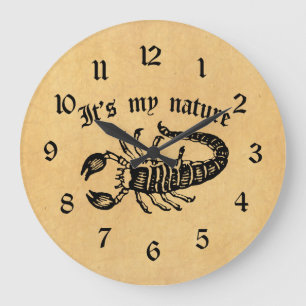 Scorpion It's My Nature Large Clock