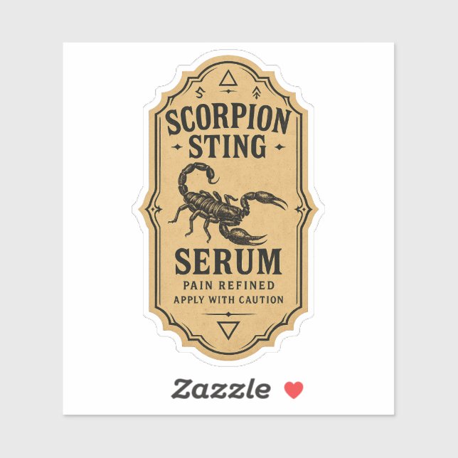 Scorpion Sting Serum - Halloween Apothecary Label (Sheet)