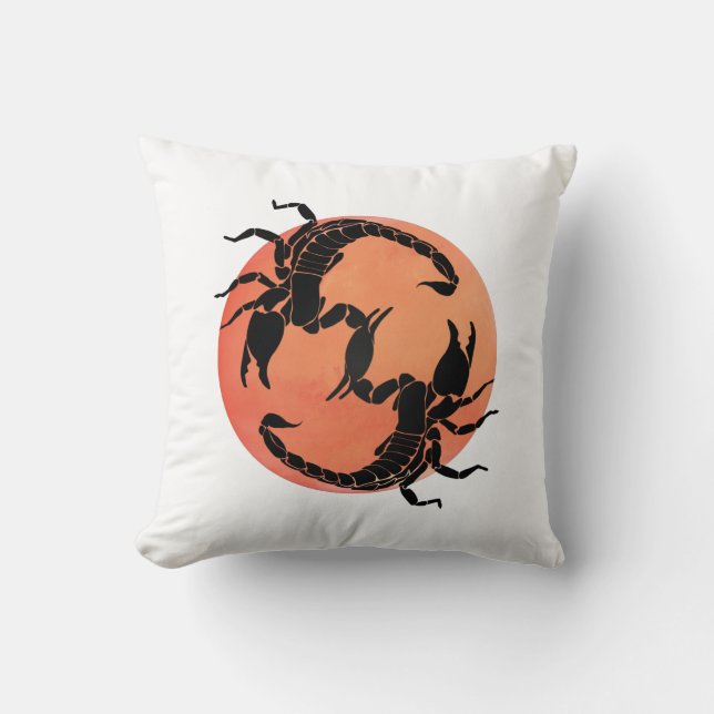Scorpion Tribal Graphic Design Cushion (Front)
