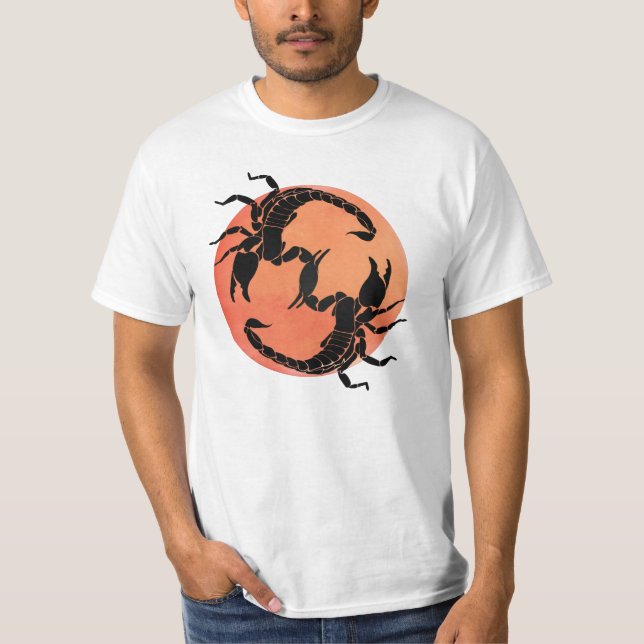 Scorpion Tribal Graphic Design T-Shirt (Front)