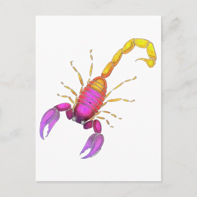 Scorpion Watercolor Postcard (Front)