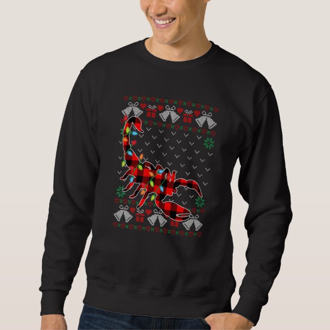 Scorpion   Xmas Lights Ugly Christmas Sweater (Front)
