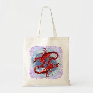 Scorpion Yin Yang tote bags
