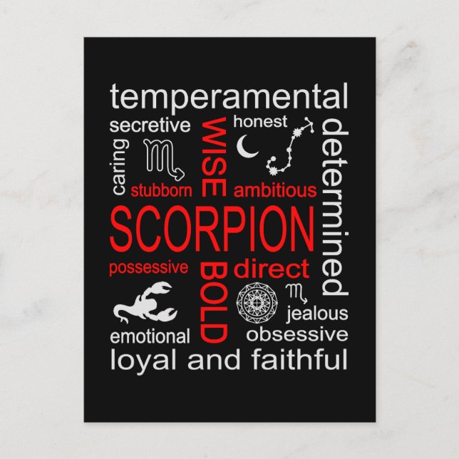 Scorpion Zodiac Sign Postcard (Front)