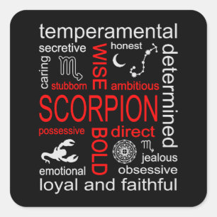 Scorpion Zodiac Sign Square Sticker
