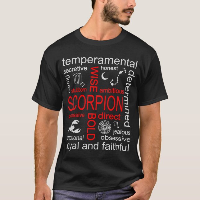 Scorpion Zodiac Sign T-Shirt (Front)