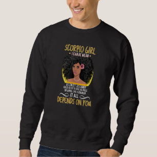 Scorpion Zodiac Signs For Afro American Girls Gold Sweatshirt