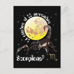 Scorpione 24 ottobre al 22 novembre Cartolina Postcard