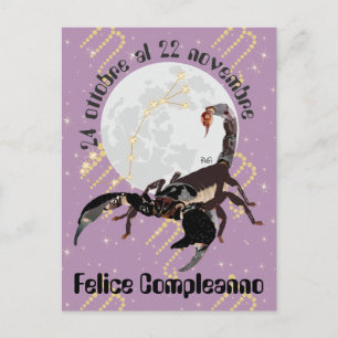 Scorpione 24 ottobre al 22 novembre Cartolina Postcard