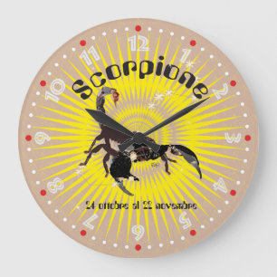 Scorpione 24 ottobre al 22 novembre Orologio Large Clock