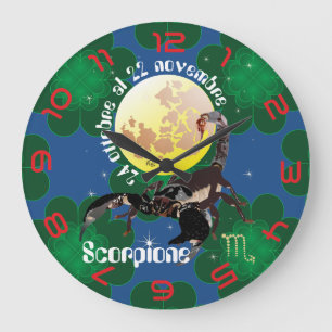 Scorpione 24 ottobre al 22 novembre Orologio Large Clock