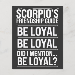 Scorpio's Friendship Guide Funny Quote