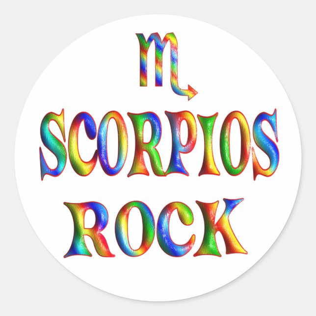 Scorpios Rock Classic Round Sticker (Front)