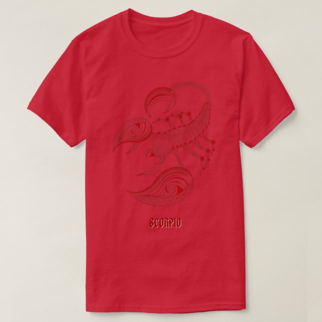 Scorpios Scorpius Scorpion Zodiac Sign T-Shirt (Design Front)