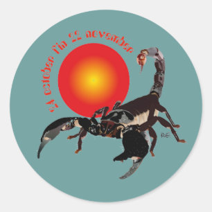 Scorpiun 24 october fin 22 november Aufkleber Classic Round Sticker