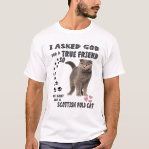 Scot Fold Kitten Quote Mum Dad Print, Cute Scottis T-Shirt