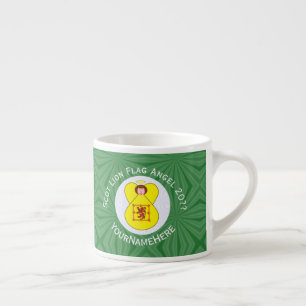 Scot Lion Angel Christmas Flag Personalised Espresso Cup