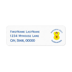 Scot Lion Rampant Angel Hanukkah Flag Personalised Return Address Label