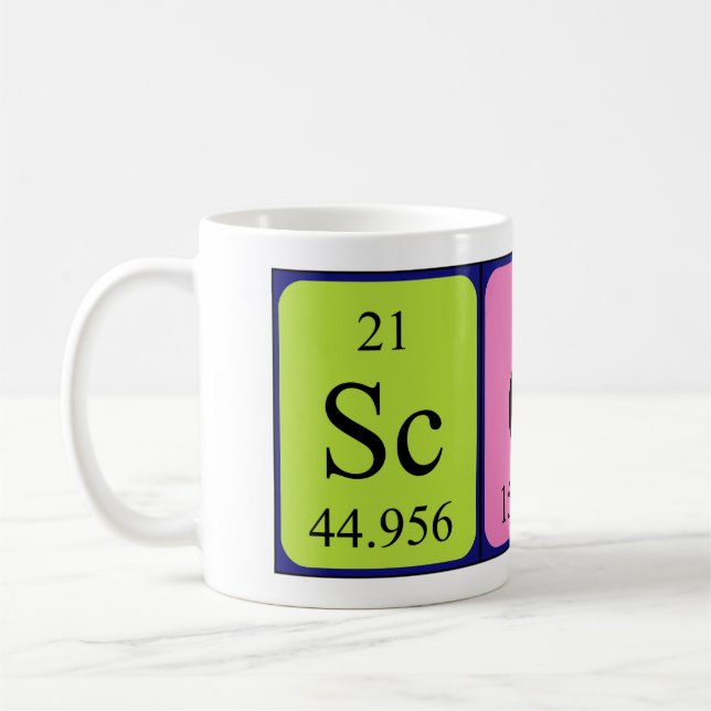 Scot periodic table name mug (Left)
