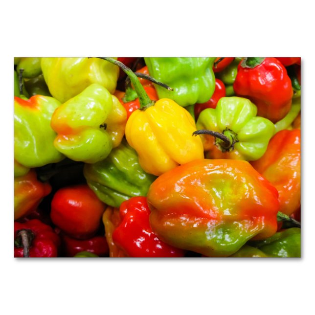 Scotch Bonnet Peppers Table Number (Front)
