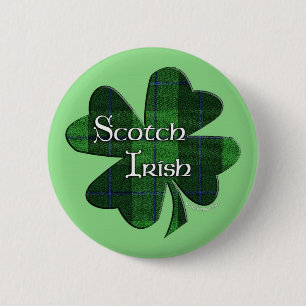 Scotch Irish shamrock 6 Cm Round Badge