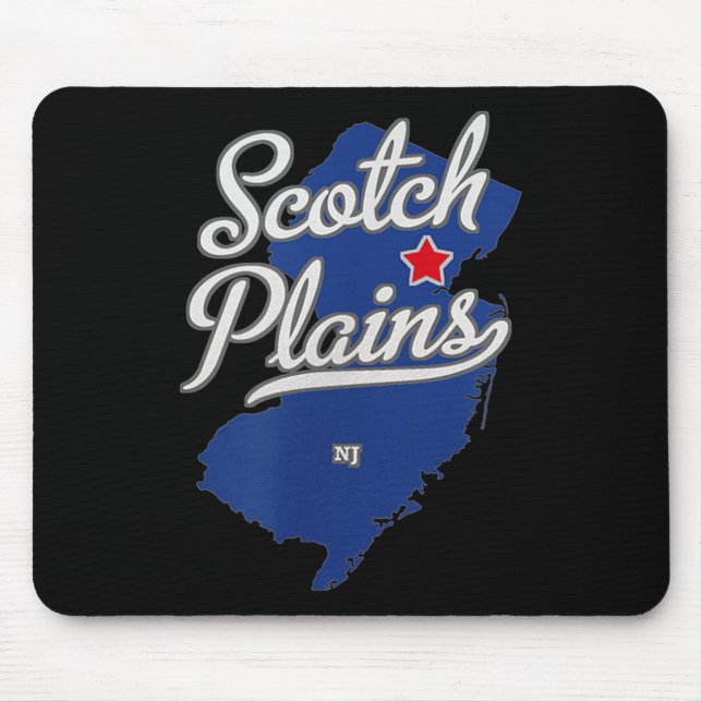 Scotch Plains New Jersey Nj Map  Mouse Pad (Front)