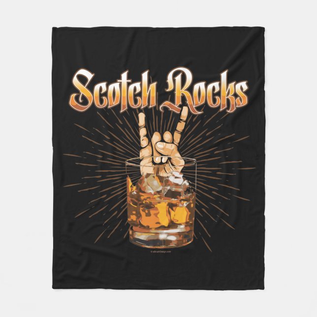 Scotch Rocks Fleece Blanket (Front)