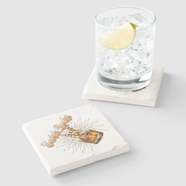 Scotch Rocks Stone Coaster (Side)