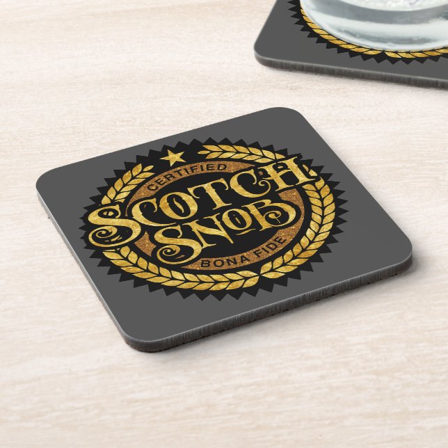 Scotch Snob - funny whiskey drinker Coaster (Left Side)