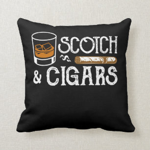 Scotch Whisky Cigar Clothing Funny Gifts Cushion