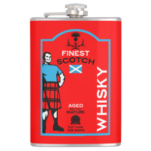 Scotch Whisky Drinker Hip Flask