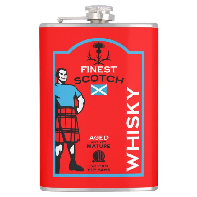 Scotch Whisky Drinker Hip Flask (Front)