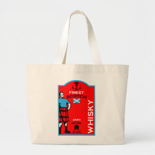 Scotch Whisky Drinker Large Tote Bag