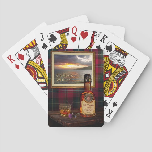 Scotch Whisky w/out your text and photo Playing Cards (Back)