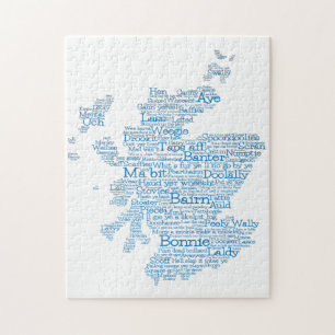 Scotish Slang Word Map Jigsaw Puzzle