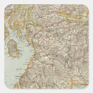 Scotland 12 square sticker