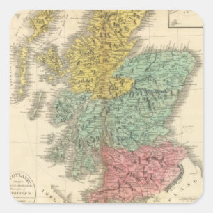 Scotland 18 square sticker