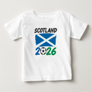 Scotland 2026 Soccer Fan Design / Saltire and Foot Baby T-Shirt