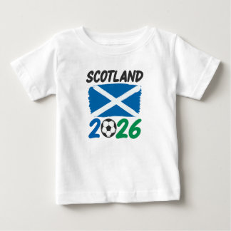 Scotland 2026 Soccer Fan Design / Saltire and Foot Baby T-Shirt