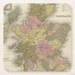 Scotland 2 square paper coaster