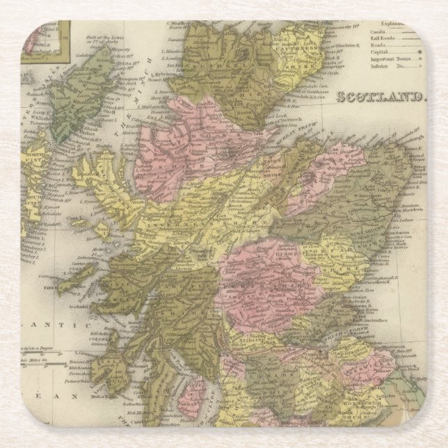 Scotland 2 square paper coaster (Front)