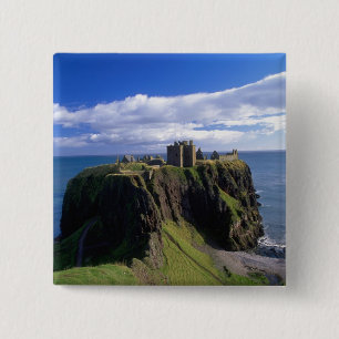 Scotland, Aberdeen. Dunnotar Castle. 15 Cm Square Badge